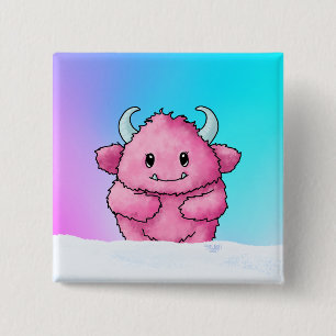 Chapa Cuadrada Monstruo Rosa 