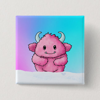 Chapa Cuadrada Monstruo Rosa 