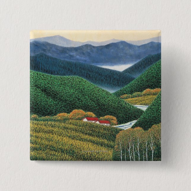 Chapa Cuadrada Montañas de la primavera (Anverso)
