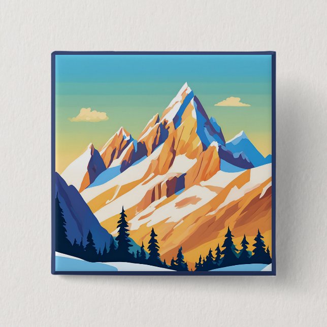Chapa Cuadrada Montañas Magníficas (Anverso)