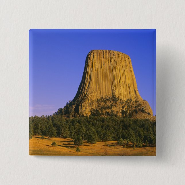 Chapa Cuadrada Monumento Nacional Devils Tower en Wyoming (Anverso)