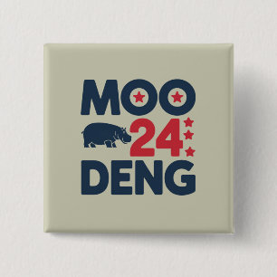 Chapa Cuadrada Moo Deng 2024 Moo Deng Moo Deng Bebé Hipopótamo Li
