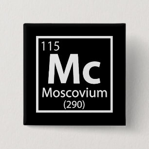 Chapa Cuadrada Moscovium - Mesa Periódica de Ciencia Rusa