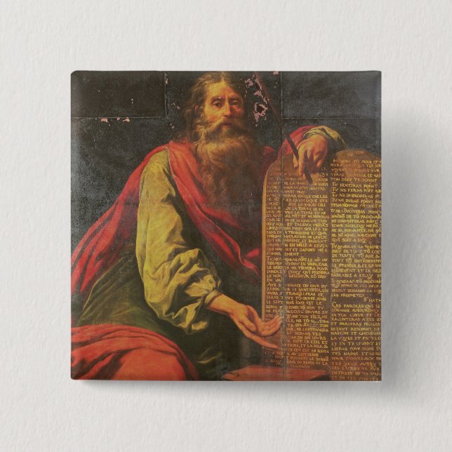 Chapa Cuadrada Moses y las tabletas de la ley (Anverso)
