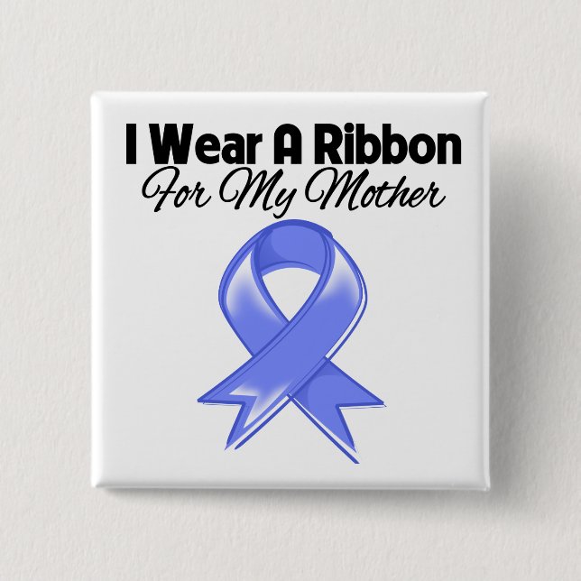 Chapa Cuadrada Mother - I Wear Periwinkle Ribbon (Anverso)