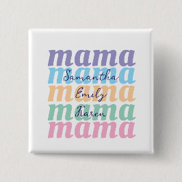 Chapa Cuadrada Mothers day custom kids name MAMA gift