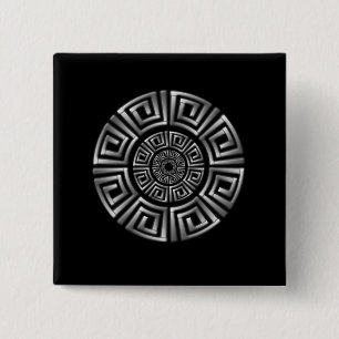 Chapa Cuadrada Motif del círculo griego