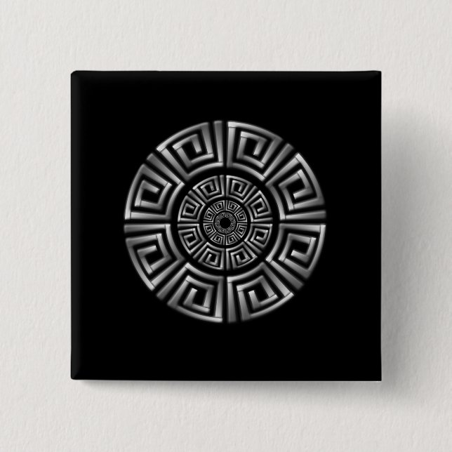 Chapa Cuadrada Motif del círculo griego (Anverso)