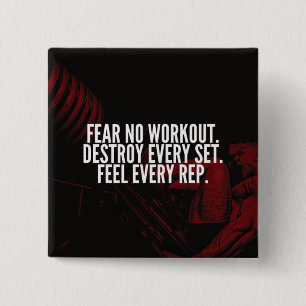 Chapa Cuadrada Motivación de la preparación de bodybuilding