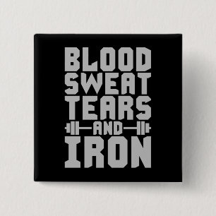 Chapa Cuadrada Motivación del entrenamiento - Sangre, sudor, lágr