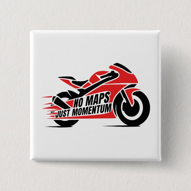 Chapa Cuadrada Motocicleta deportiva (Anverso)