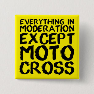 Chapa Cuadrada Motocross Moderation Funny Dirt Bike Button Badge