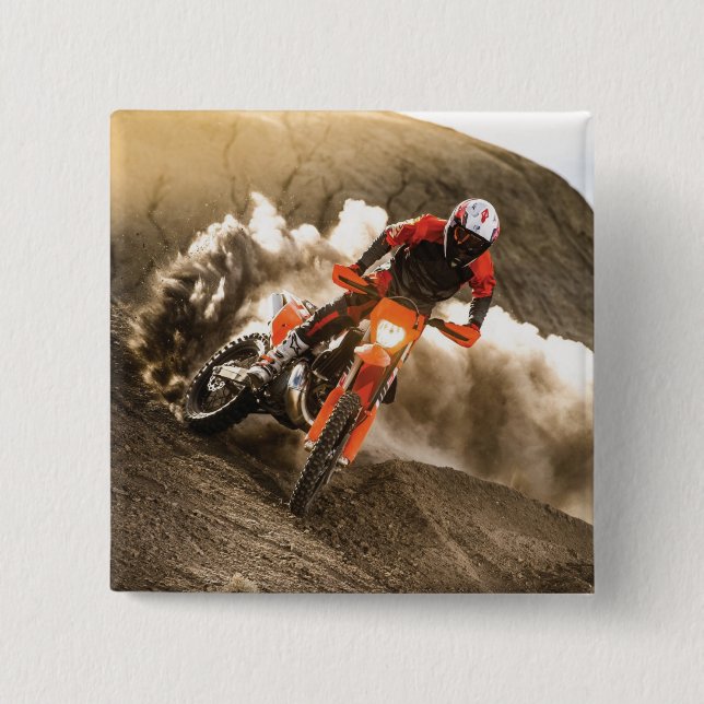 Chapa Cuadrada Motocross Rider (Anverso)