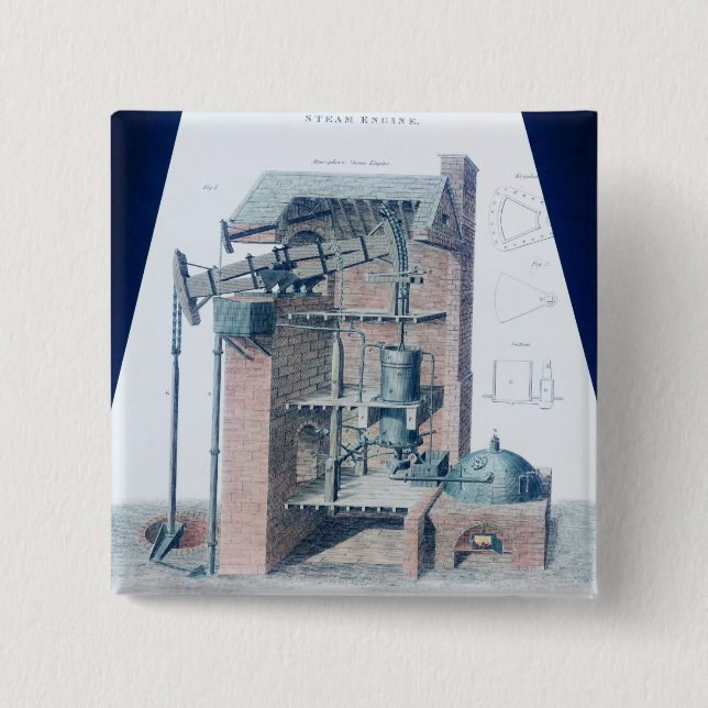 Chapa Cuadrada Motor de vapor atmosférico (Anverso)