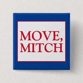 Chapa Cuadrada Mover Mitch McConnell Senate Vote Blue Election