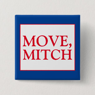 Chapa Cuadrada Mover Mitch McConnell Senate Vote Blue Election