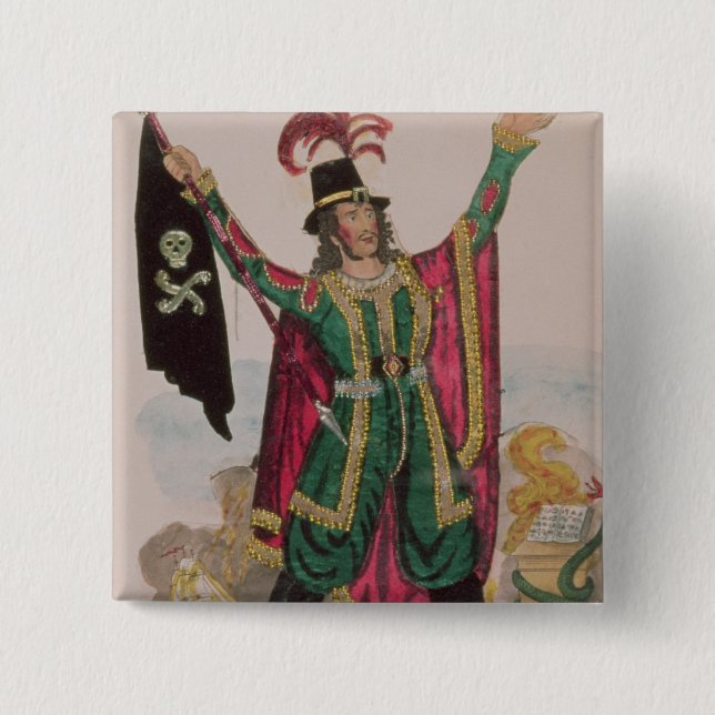 Chapa Cuadrada Mr.T.P.Cooke en el papel del holandés errante (Anverso)