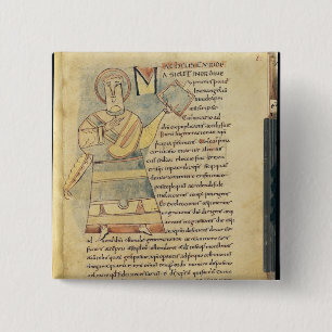Chapa Cuadrada Ms 18 f.8 St Matthew el evangelista