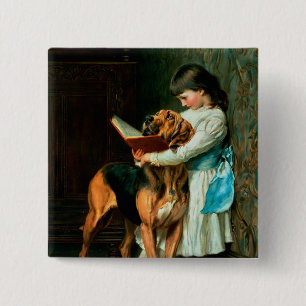 Chapa Cuadrada Muchacho travieso o educación obligatoria