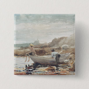 Chapa Cuadrada Muchachos en la playa