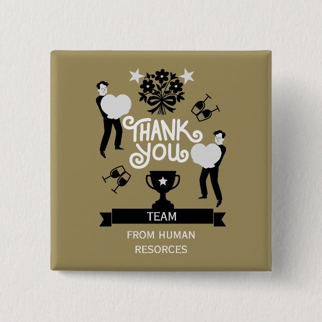 Chapa Cuadrada Muchas Gracias (Anverso)