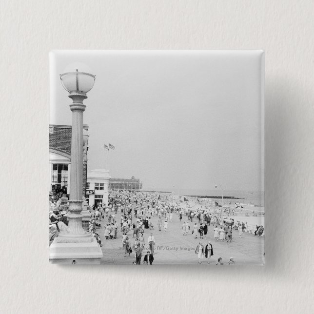 Chapa Cuadrada Muchedumbres en explanada (Anverso)
