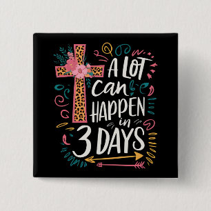 Chapa Cuadrada Mucho Puede Pasar En 3 Días Pascua Jesús