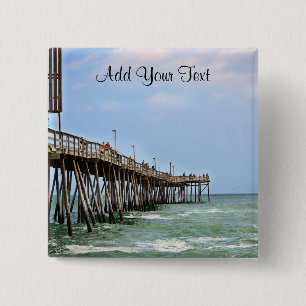 Chapa Cuadrada Muelle de pesca de Shirley Taylor