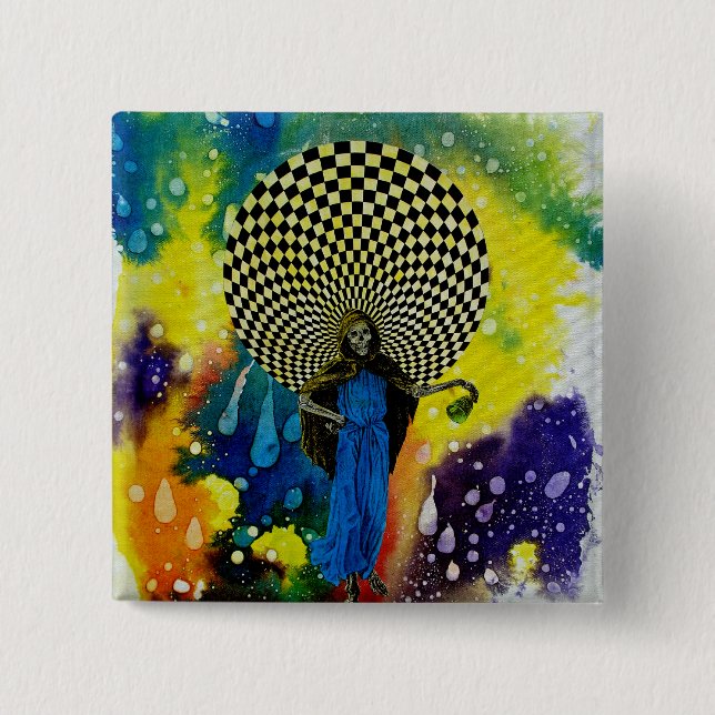 Chapa Cuadrada Muerte de Michael Moffa (Anverso)