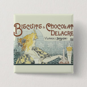 Chapa Cuadrada Mujer Art Nouveau de Chocoloate
