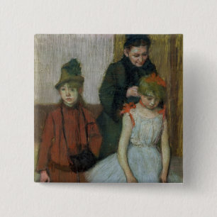 Chapa Cuadrada Mujer de Edgar Degas el   con dos niñas