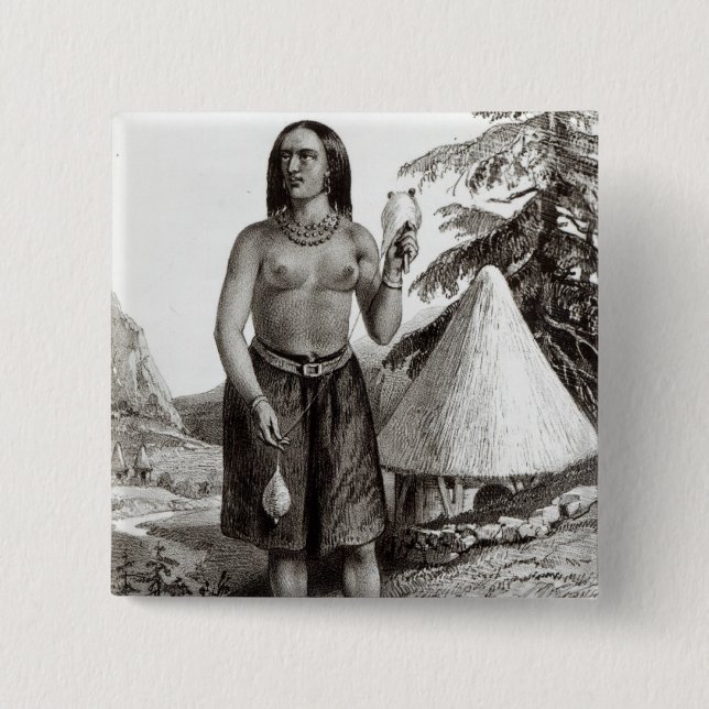 Chapa Cuadrada Mujer de Galla (Anverso)