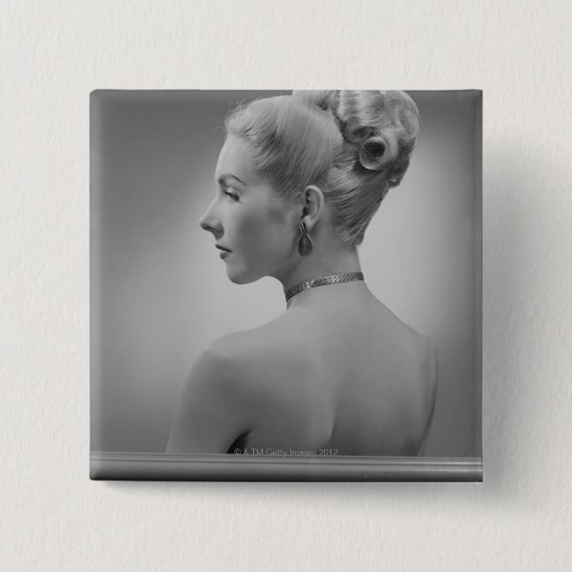 Chapa Cuadrada Mujer elegante (Anverso)