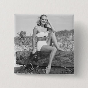 Chapa Cuadrada Mujer en bikini