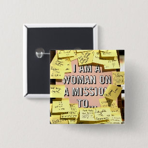 Chapa Cuadrada Mujer en misión, motivacional