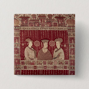 Chapa Cuadrada Mujer india con los comerciantes europeos, Madras