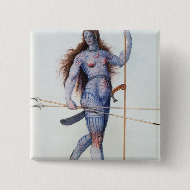 Chapa Cuadrada Mujer picta (Anverso)