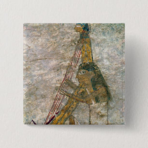 Chapa Cuadrada Mujer que toca una arpa arqueada