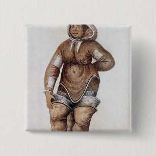 Chapa Cuadrada Mujer y bebé esquimales