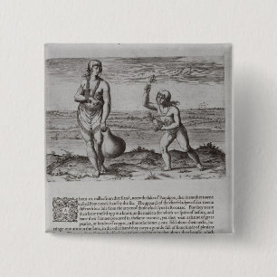 Chapa Cuadrada Mujer y chica joven indias