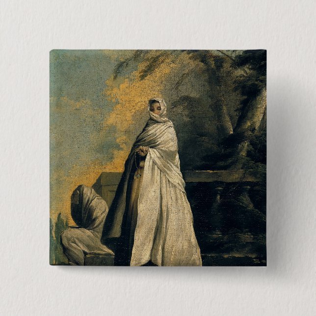 Chapa Cuadrada Mujeres cubiertas en blanco (Anverso)