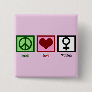 Chapa Cuadrada Mujeres de amor por la paz