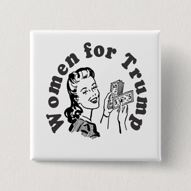 Chapa Cuadrada Mujeres para el triunfo - dólares Donald del (Anverso)