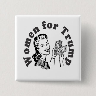 Chapa Cuadrada Mujeres para el triunfo - dólares Donald del