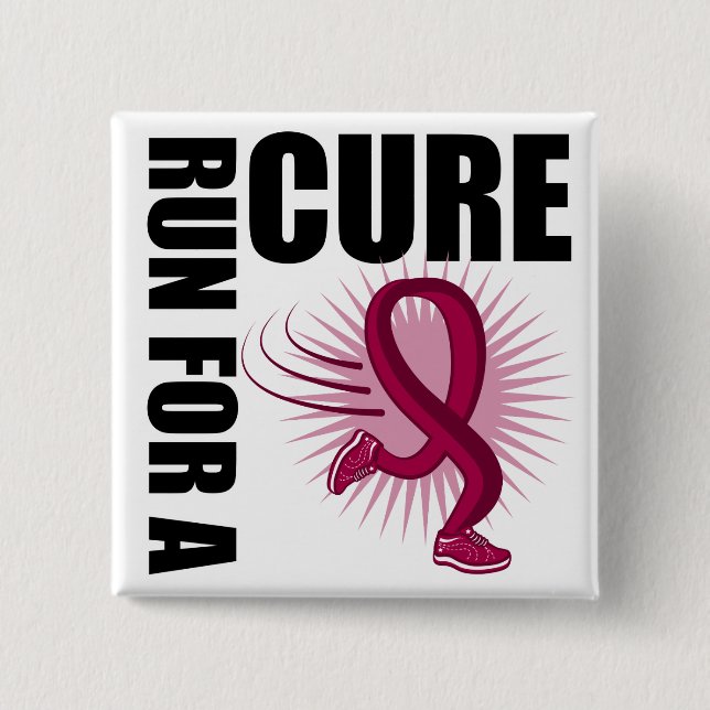 Chapa Cuadrada Multiple Myeloma Run For A Cure (Anverso)