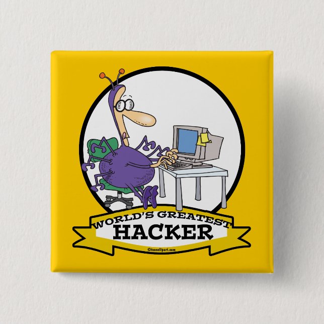 CHAPA CUADRADA MUNDIAL MAYOR PERSONALIZADO DE HACKER (Anverso)
