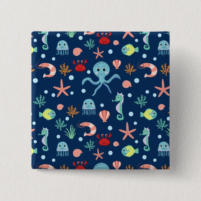 Chapa Cuadrada Mundo del Mar (Anverso)