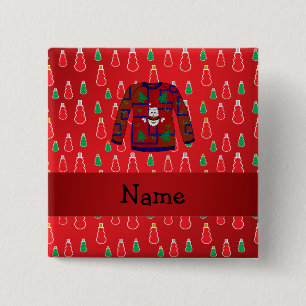 Chapa Cuadrada Muñecos de nieve feos conocidos de encargo del