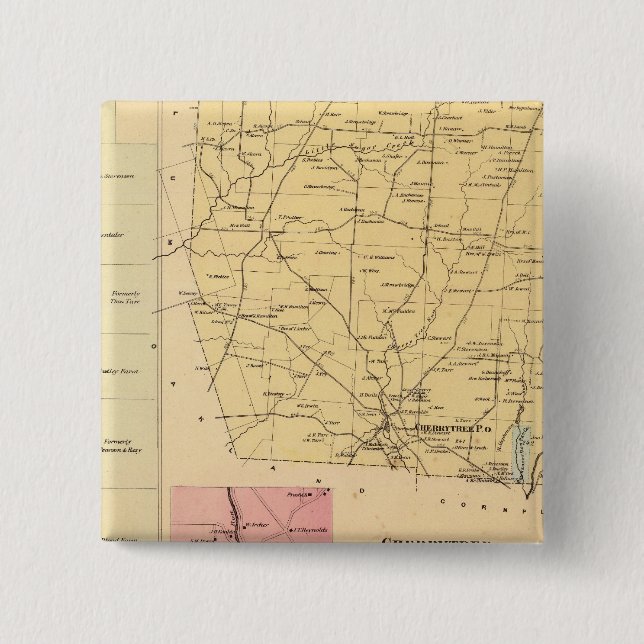 Chapa Cuadrada Municipio de Cherrytree (Anverso)