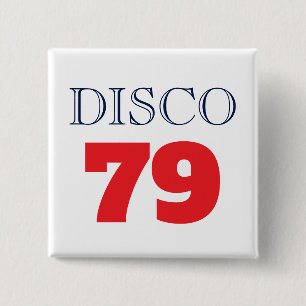 Chapa Cuadrada Música de Entretenimiento Disco 79 Pop Art Retro